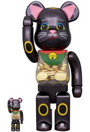 100％ & 400％ BE@RBRICK 招き猫 小判 千万両 黒メッキ