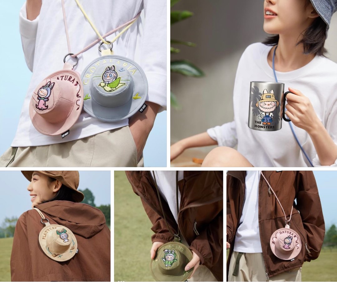 THE Monsters-Bucket Hat Mini Bag Blind Box (Zimomo) 盲盒漁夫帽小包