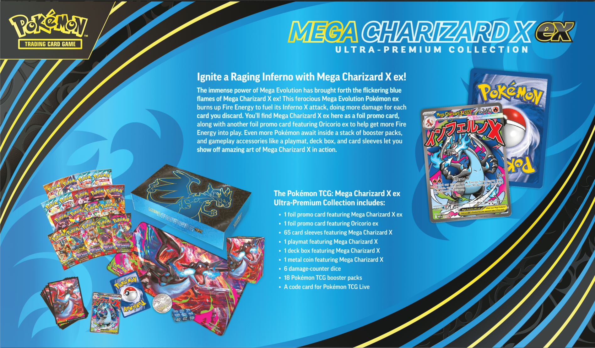 [m2] Pokemon Mega Charizard X ex Ultra Premium Collection