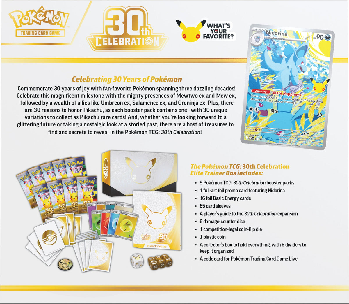 [ME6.5] Pokemon TCG 30th Celebration ETB Elite Trainer Box