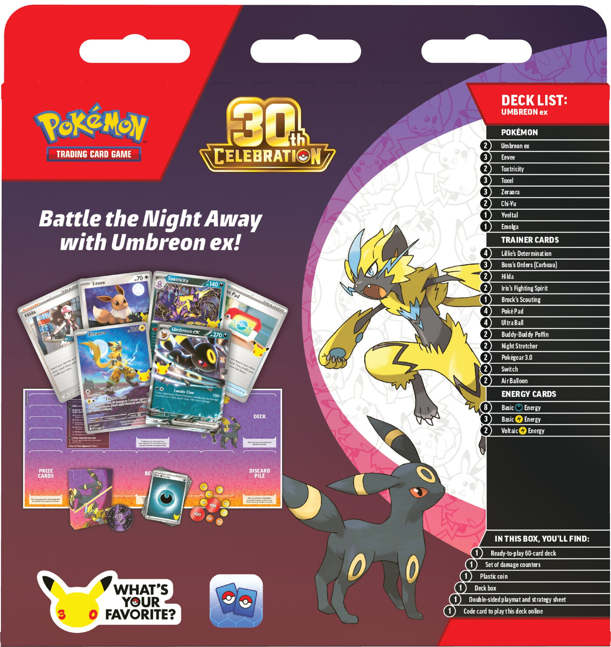 [ME6.5] Pokemon TCG 30th Celebration Battle Deck—Umbreon ex