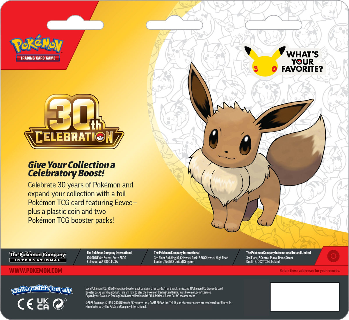 [ME6.5] Pokemon TCG 30th Celebration 2-Pack Blister