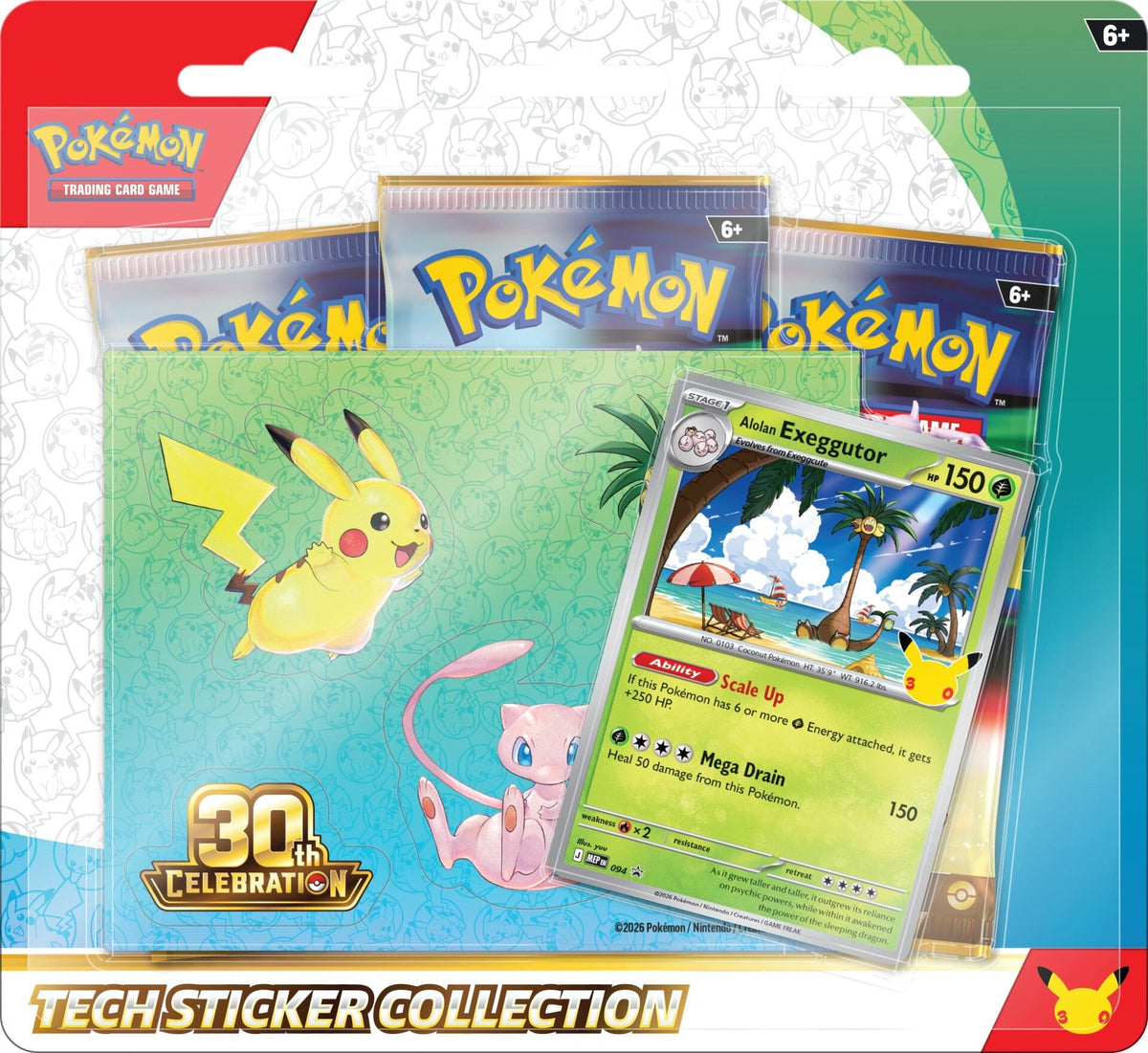 [ME6.5] Pokemon TCG 30th Celebration  Tech Sticker Collection Alolan Exeggutor