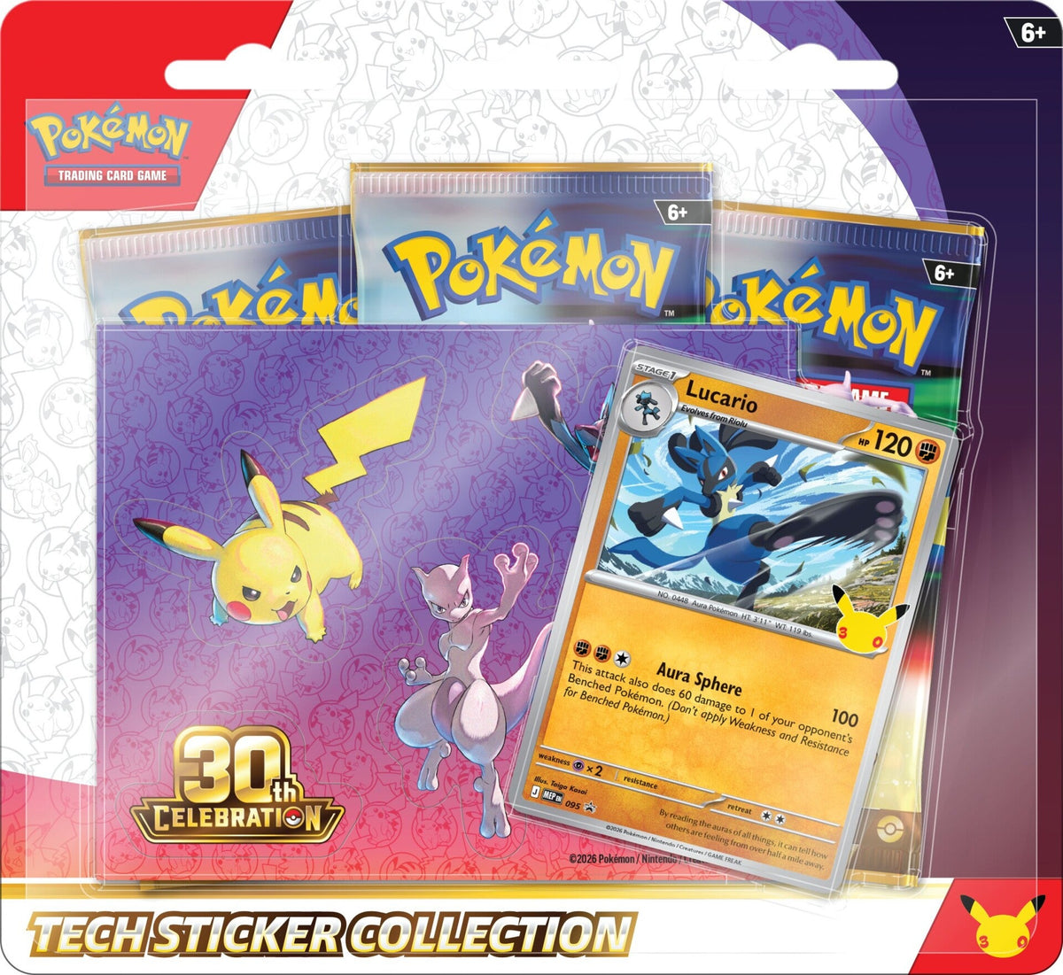 [ME6.5] Pokemon TCG 30th Celebration  Tech Sticker Collection Lucario