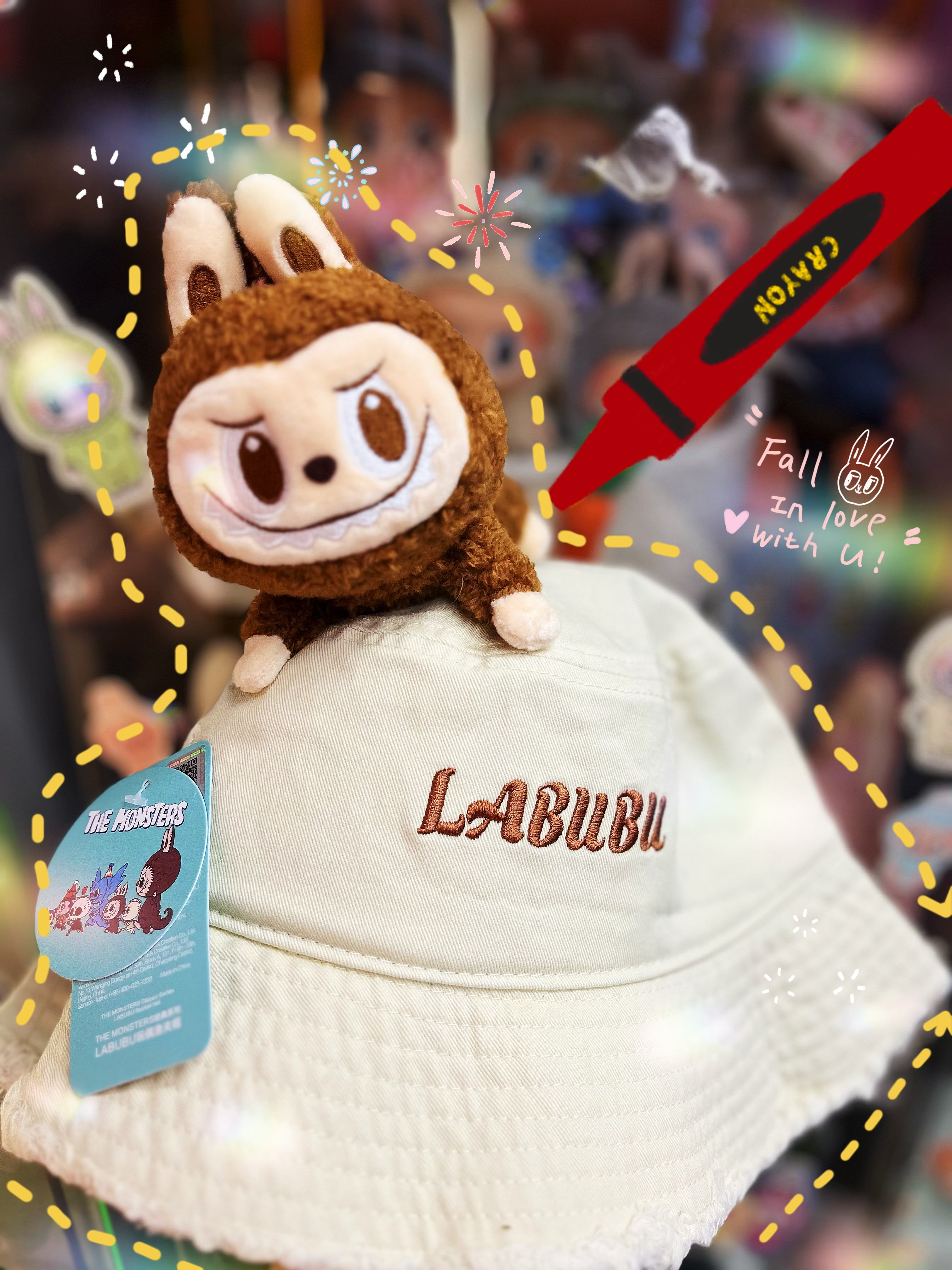 POPLAND THE MONSTERS經典系列-labubu玩偶漁夫帽 Classic Series-labubu Bucket Hat