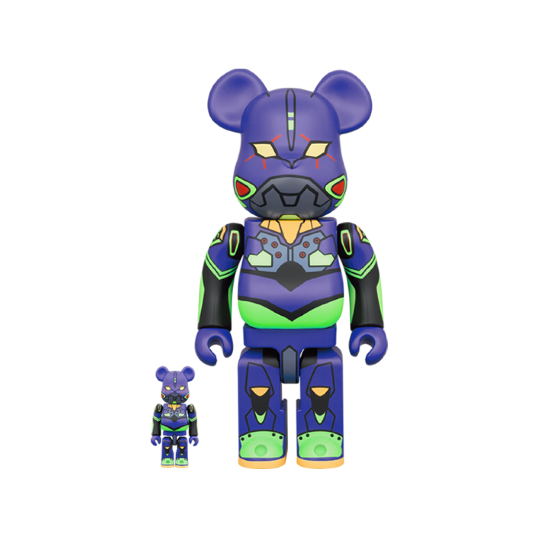 100% & 400% Be@rbrick Eva 新世紀福音戰士 初號機 塗鴉版(Eva 01）