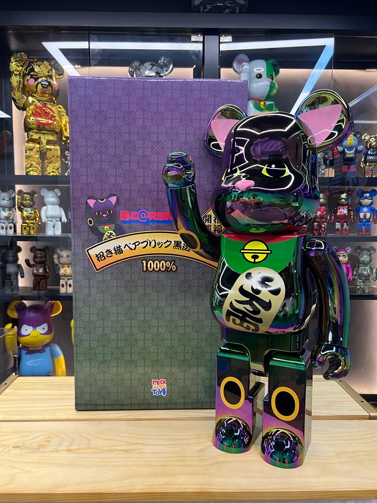 直販安いBE@RBRICK 招き猫 透明メッキ 1000％ キューブリック、ベアブリック