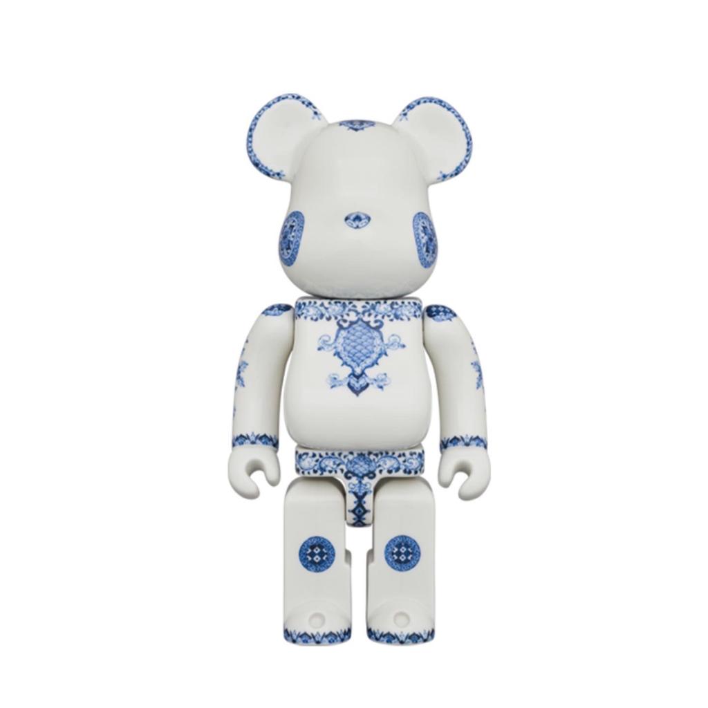 400％ 九谷燒 Be@rbrick 匠【青華更紗紋】