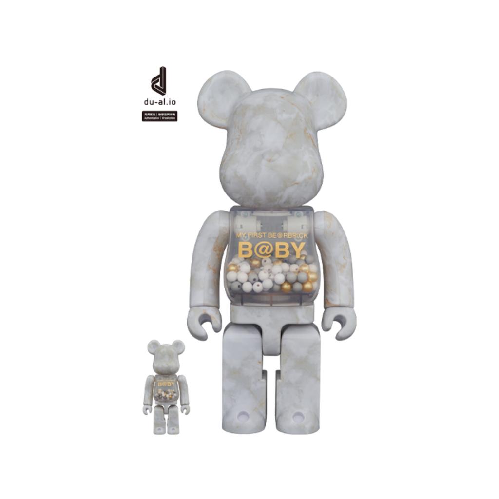 100％ & 400％ My First Baby Be@rbrick B@BY Marble (大理石) Ver.