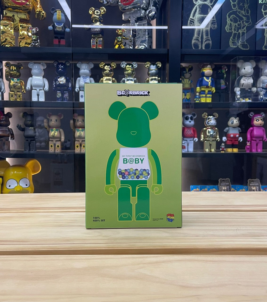 100% & 400% WF Fashion X My First Be@rbrick Baby 2022 (Green)