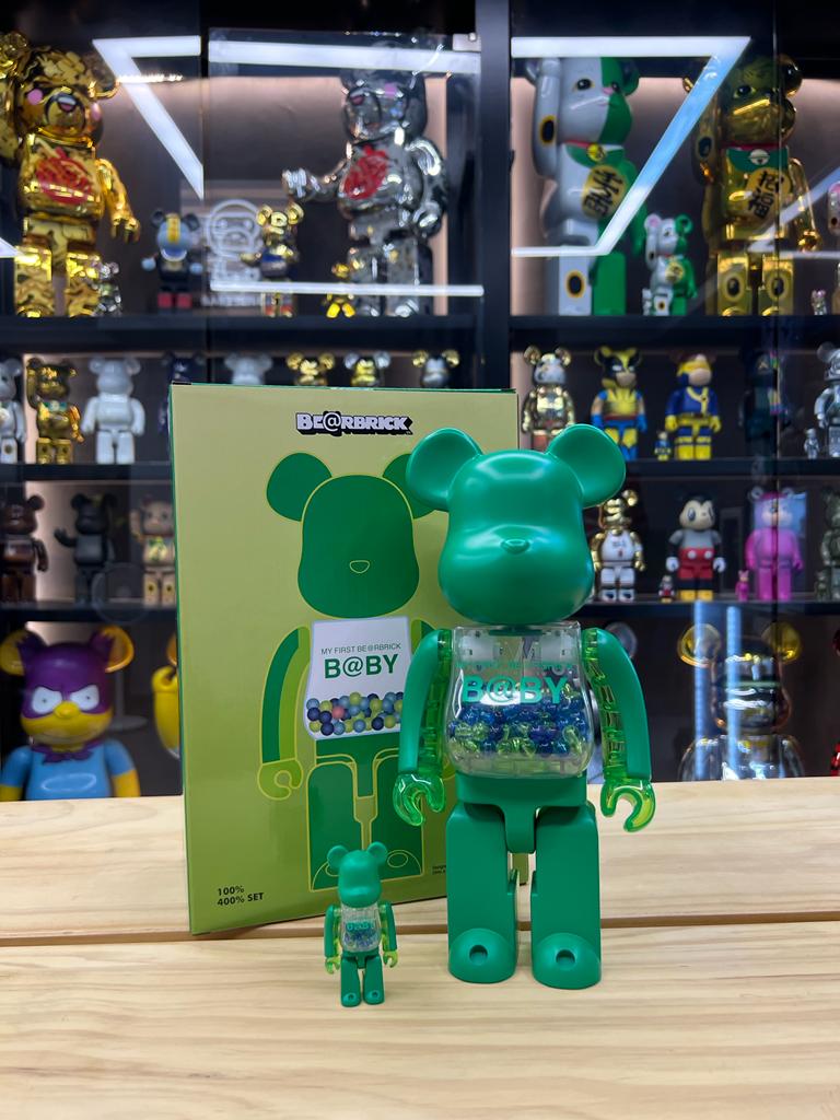 100% & 400% WF Fashion X My First Be@rbrick Baby 2022 (Green)