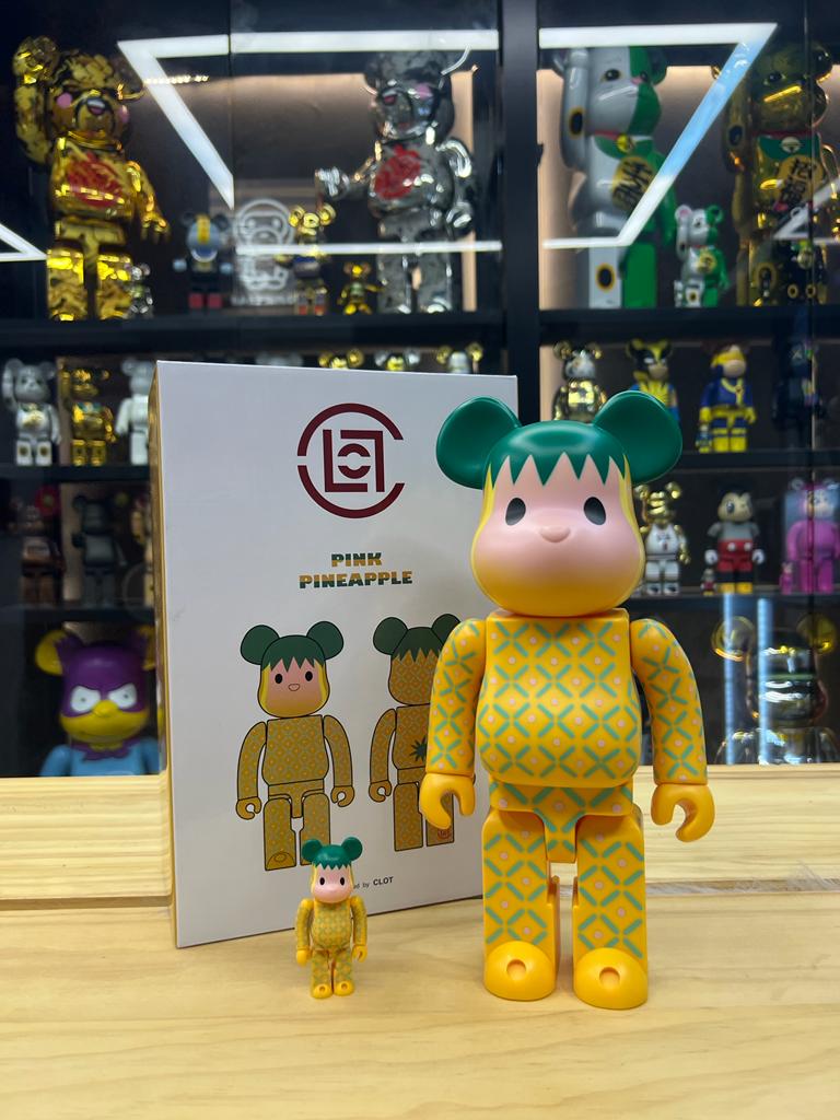 100% & 400% Be@rbrick x Clot New Pineapple (2022)