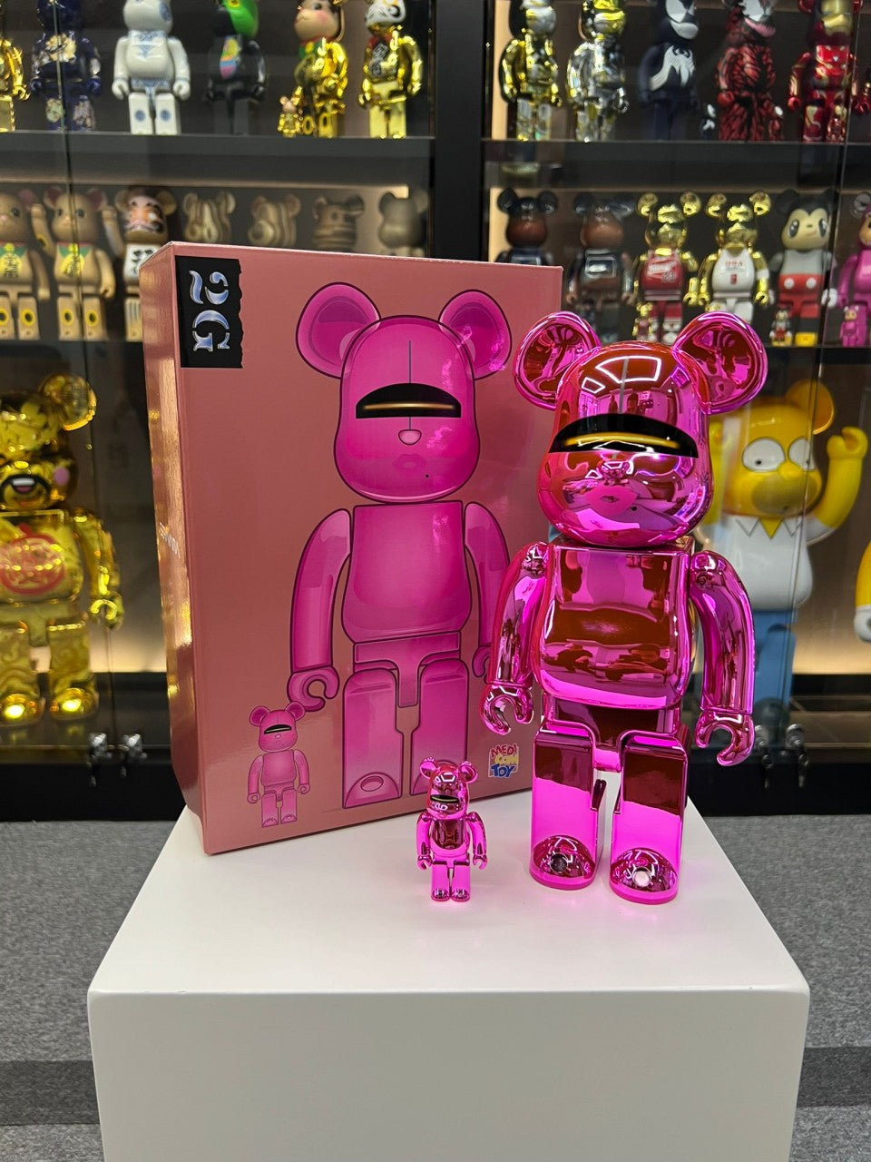 100％ & 400％ Be@rbrick Sorayama ×2G Pink Gold Ver.