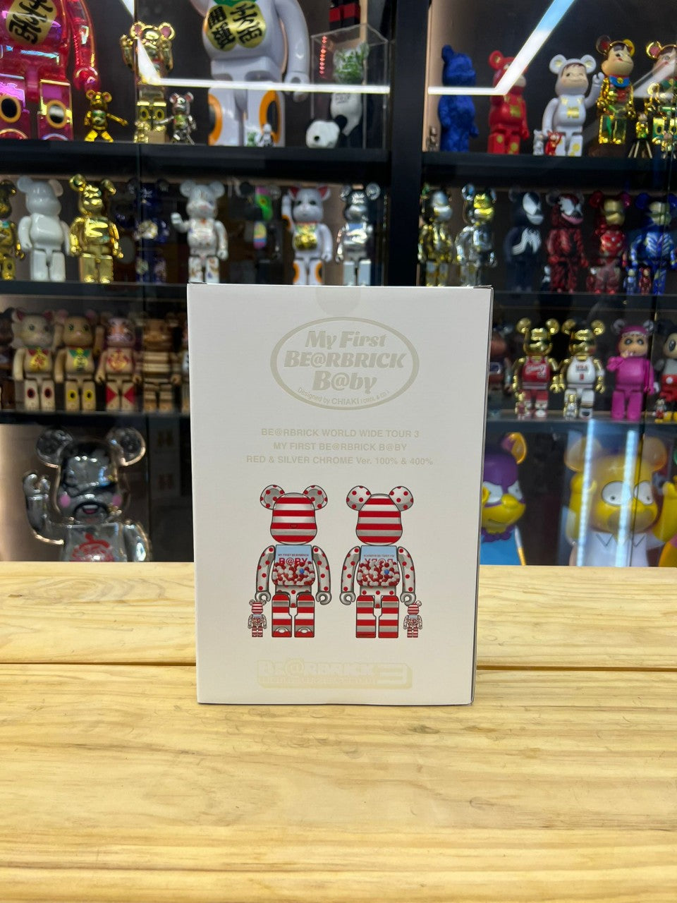 100% & 400% My First Be@rbrick B@by Red & Silver Chrome Ver. (Tenga)